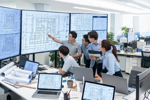 Formwork engineering drawing review room