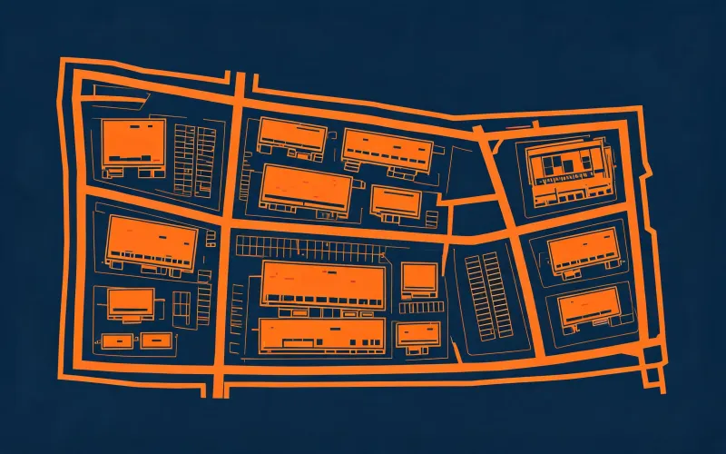 Map illustration of MEVA Americas engineering desk location