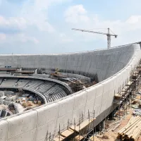 Stadium curved wall formwork