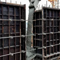 Industrial plant concrete walls