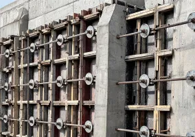 Industrial bunker concrete walls